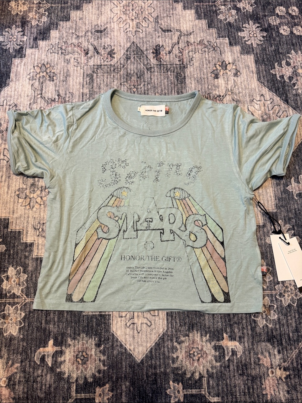 Honor The Gift Sage Graphic Crop Tee